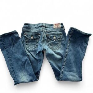 Vintage True Religion World Tour "Tony" Jeans Women’s 28, low rise flare legs